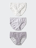 GIRLS Stretch Cotton Shorts 3 Pairs - LIGHT GRAY
