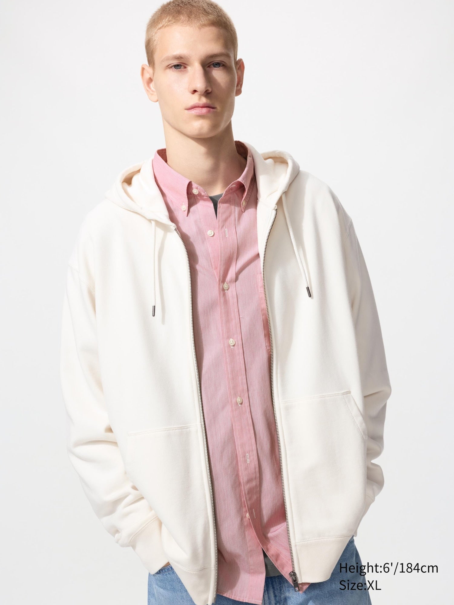 Sweat Full-Zip Hoodie - OFF WHITE