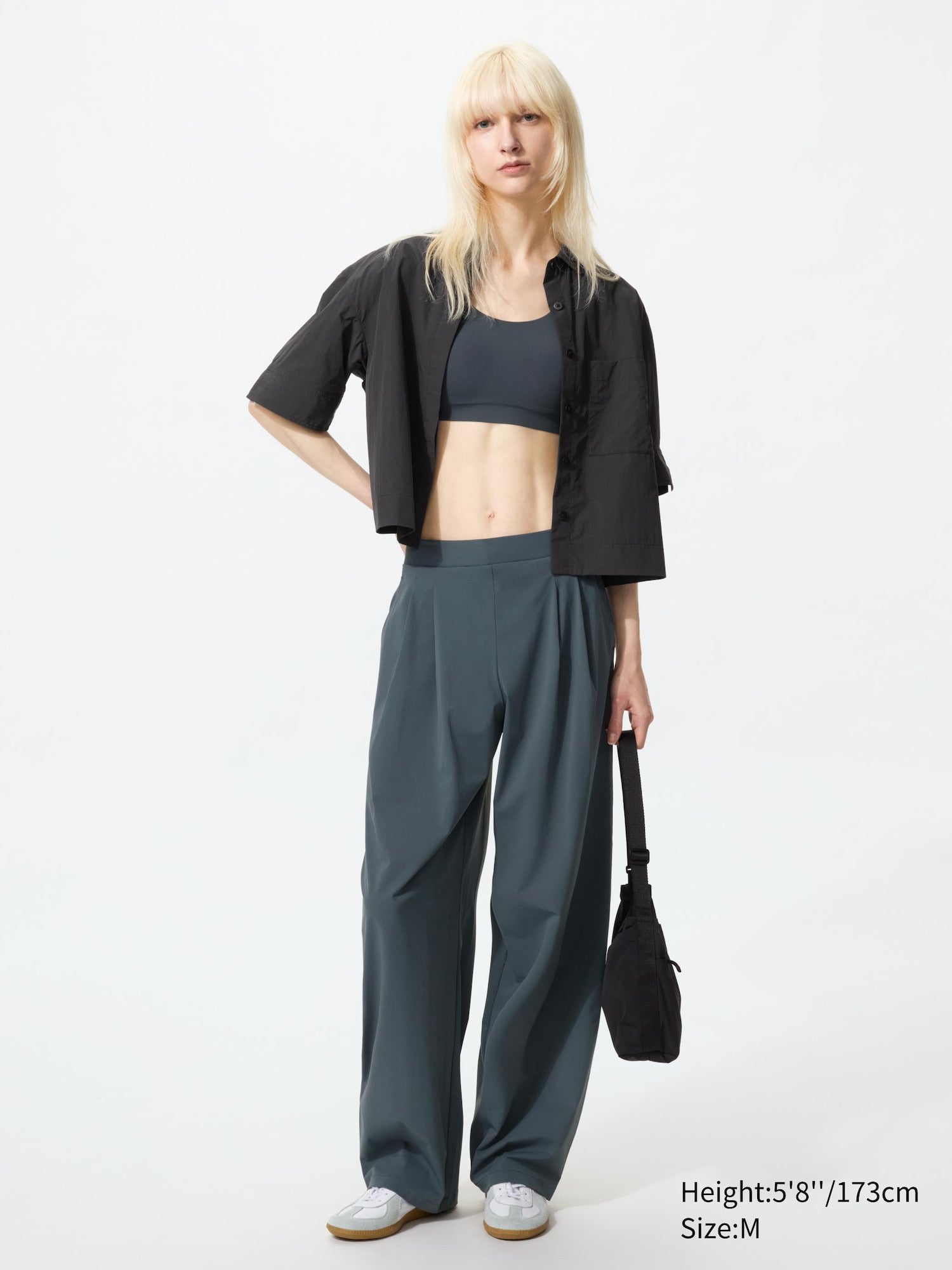 Ultra Stretch Active Wide Pants (Longer Length) - DARK GRAY