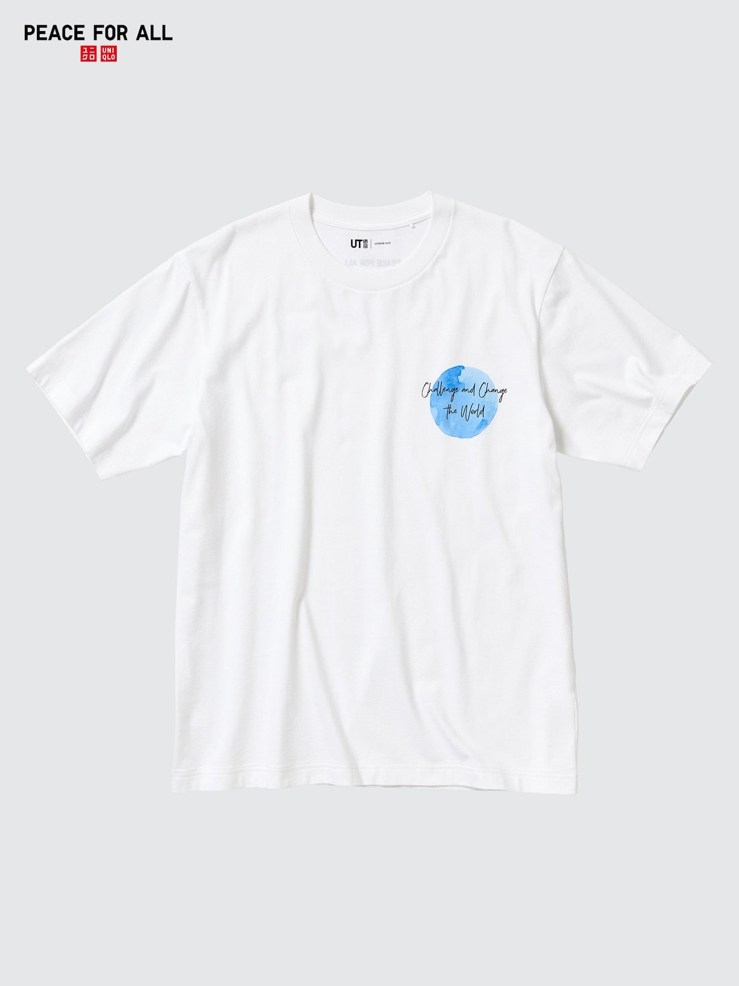 PEACE FOR ALL Gordon Reid Short Sleeve T-Shirt - WHITE