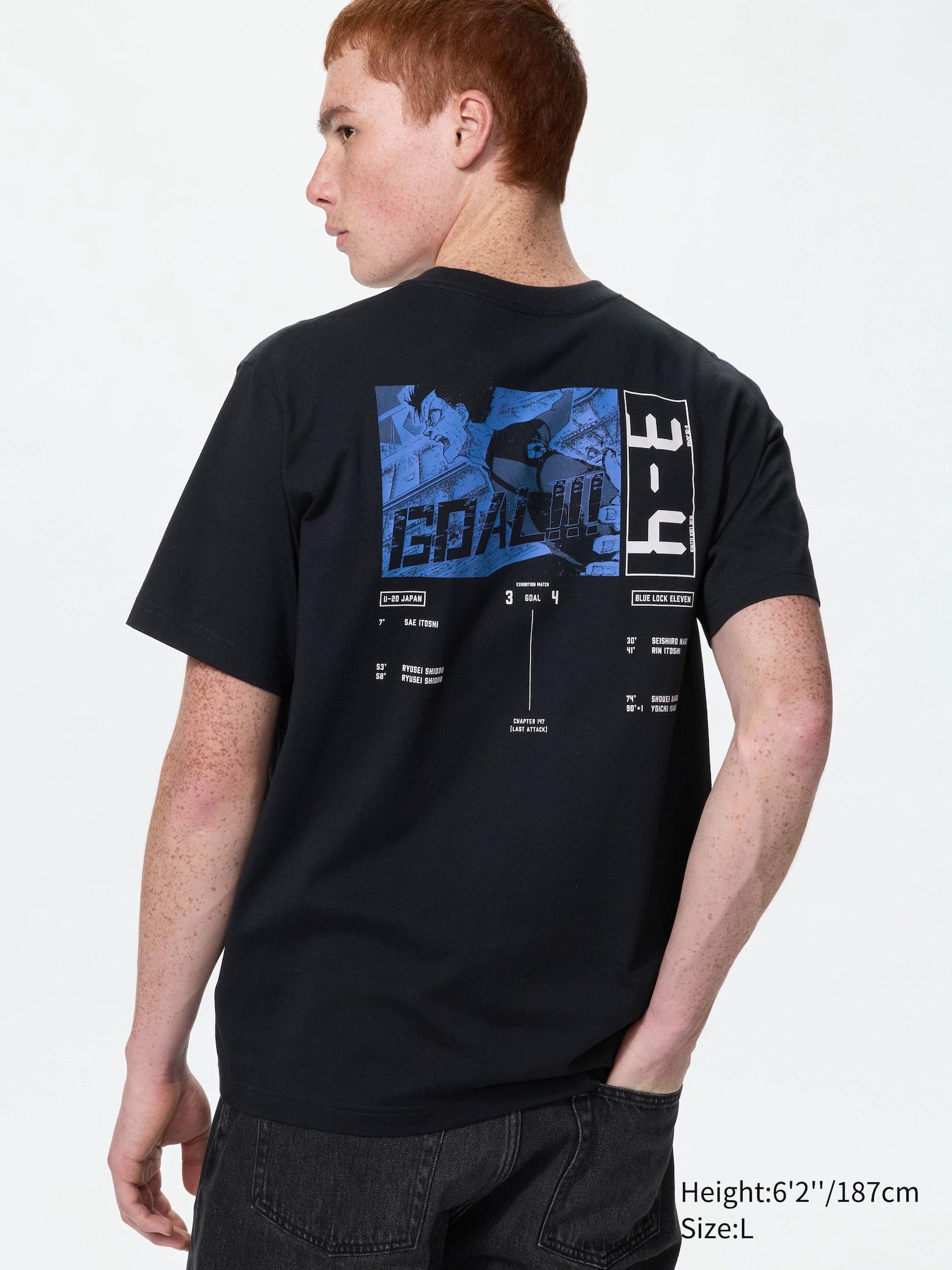 BLUE LOCK UT (Short Sleeve Graphic T-Shirt) - BLACK