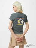 Cheerful Characters UT (Short Sleeve Graphic T-Shirt) - GRAY