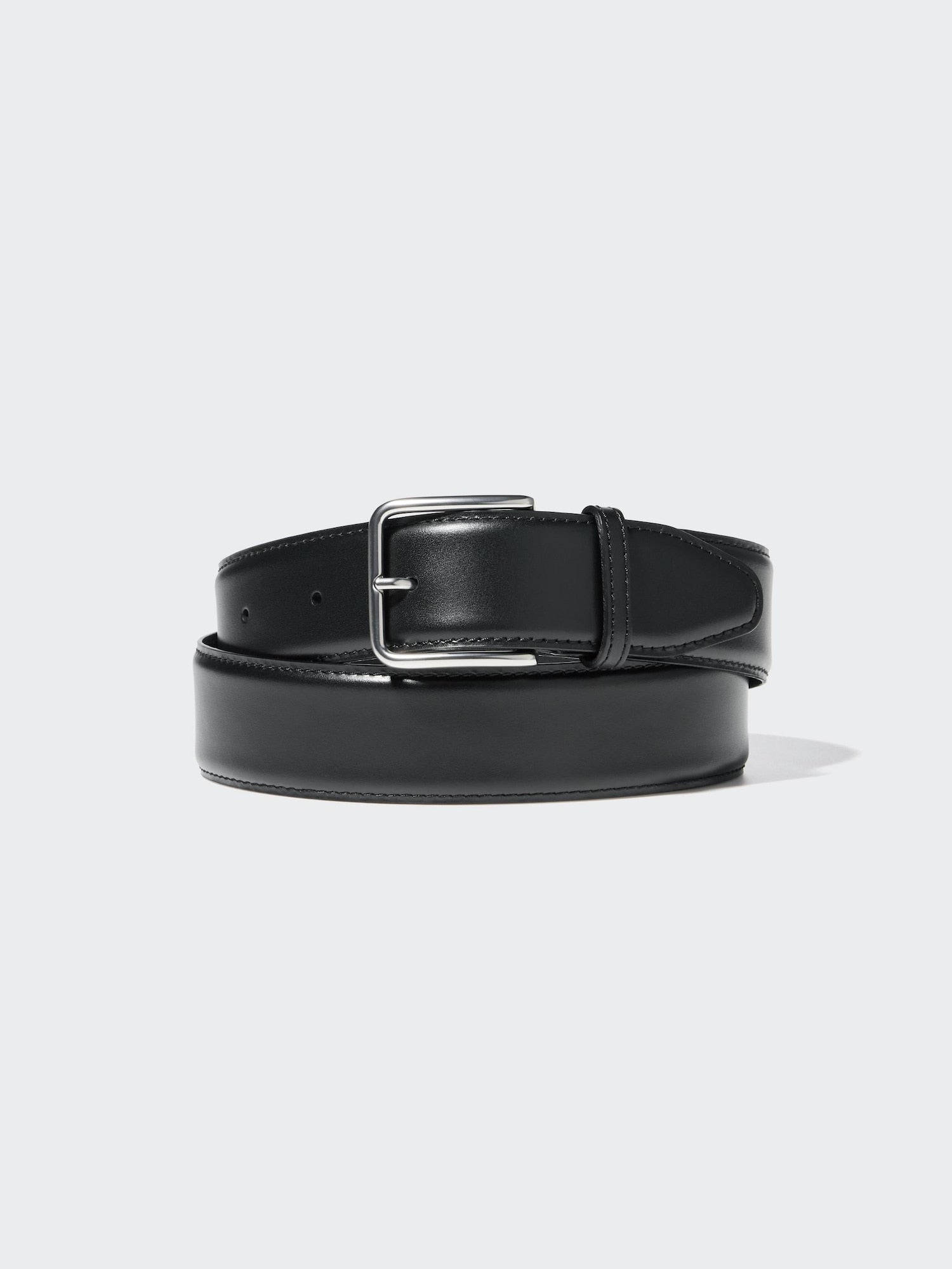 Stitched Middle Width Belt - BLACK