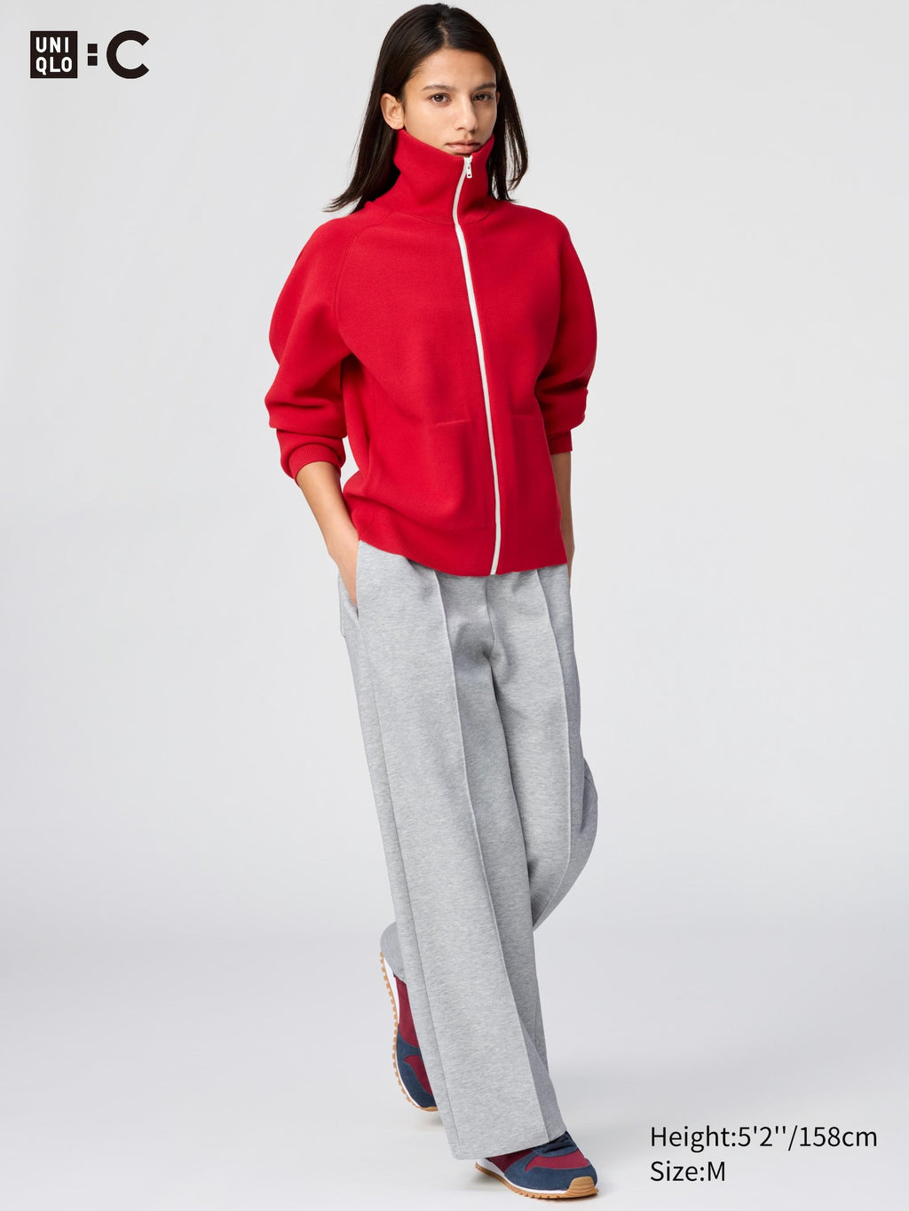 Sweat Straight Pants (Short Length) - GRAY