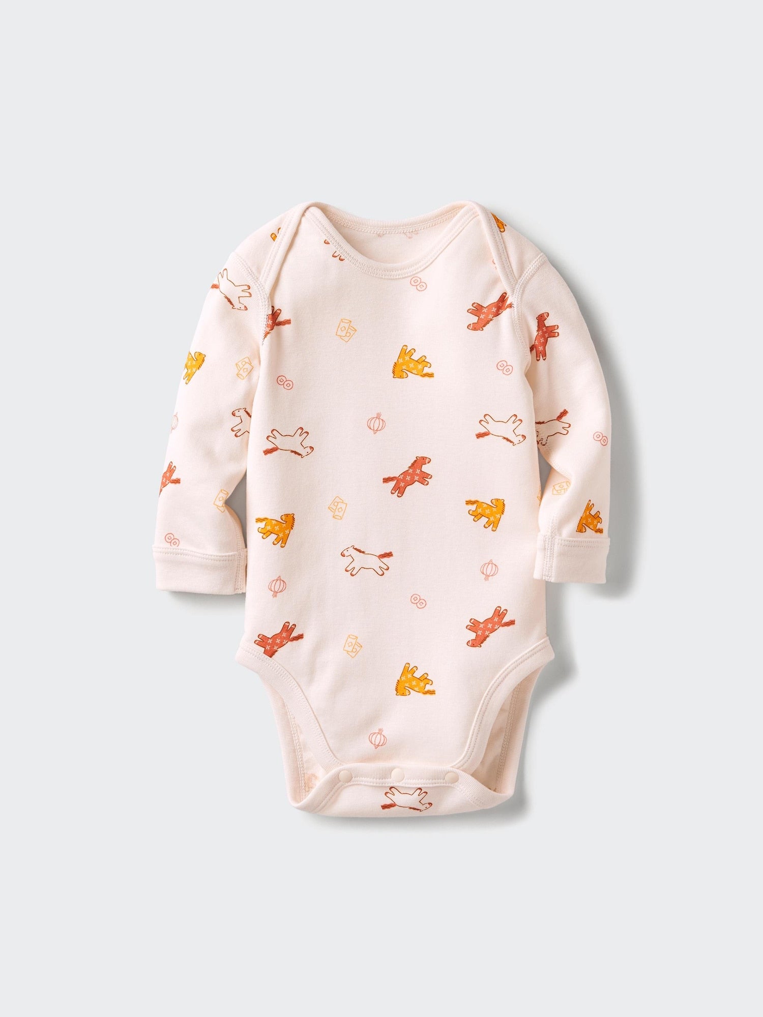 Bodysuit Long Sleeve (Horse) - RED