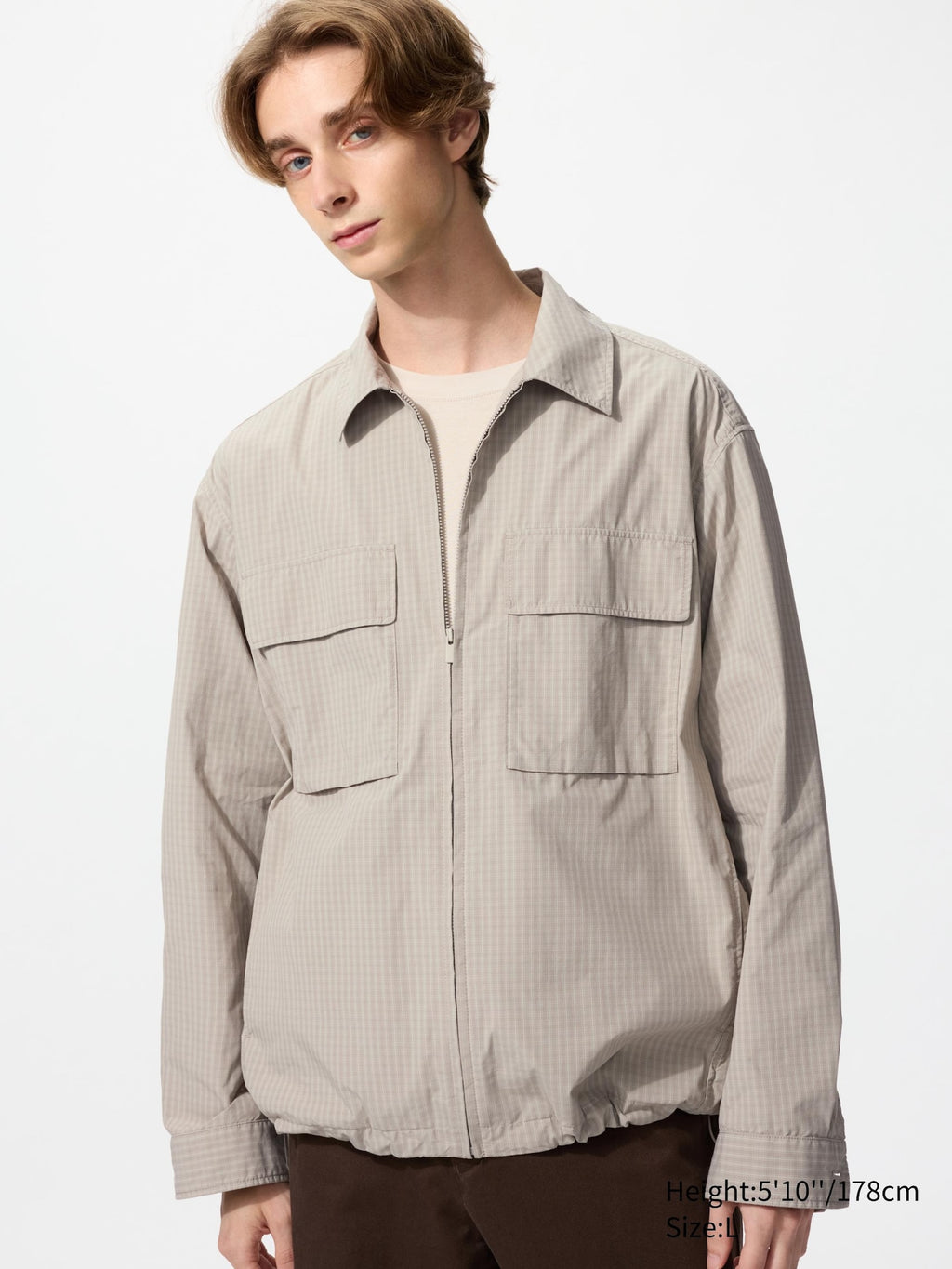 Full Zip Over Shirt - BLUE
