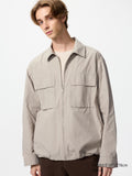 Full Zip Over Shirt - BLUE