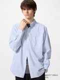 Broadcloth Shirt Long Sleeve Check - BLUE