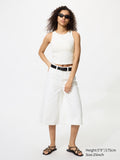 Denim Culotte - WHITE
