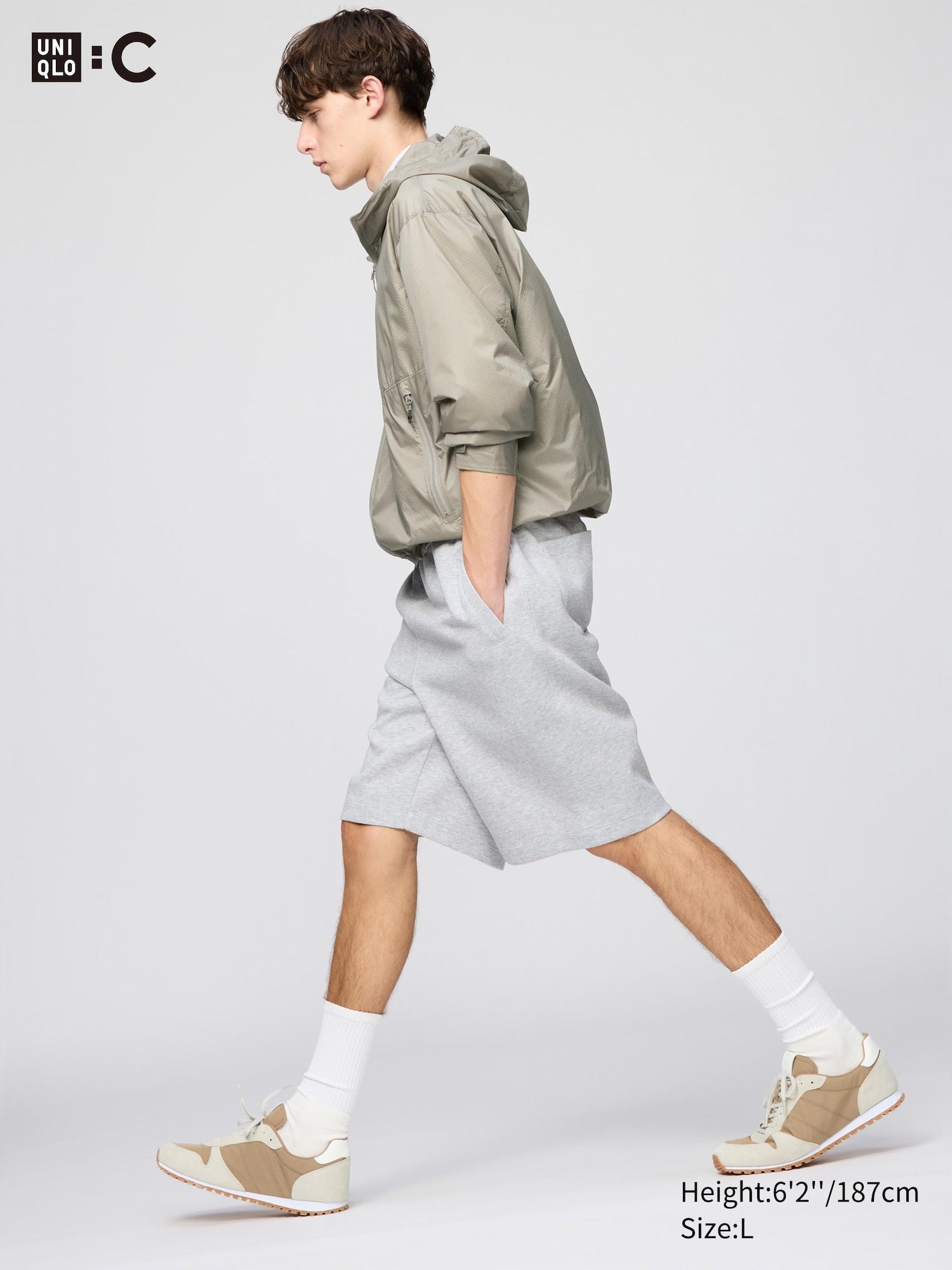 Sweat Wide Shorts - GRAY
