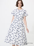 Cotton Flare Dress - OFF WHITE
