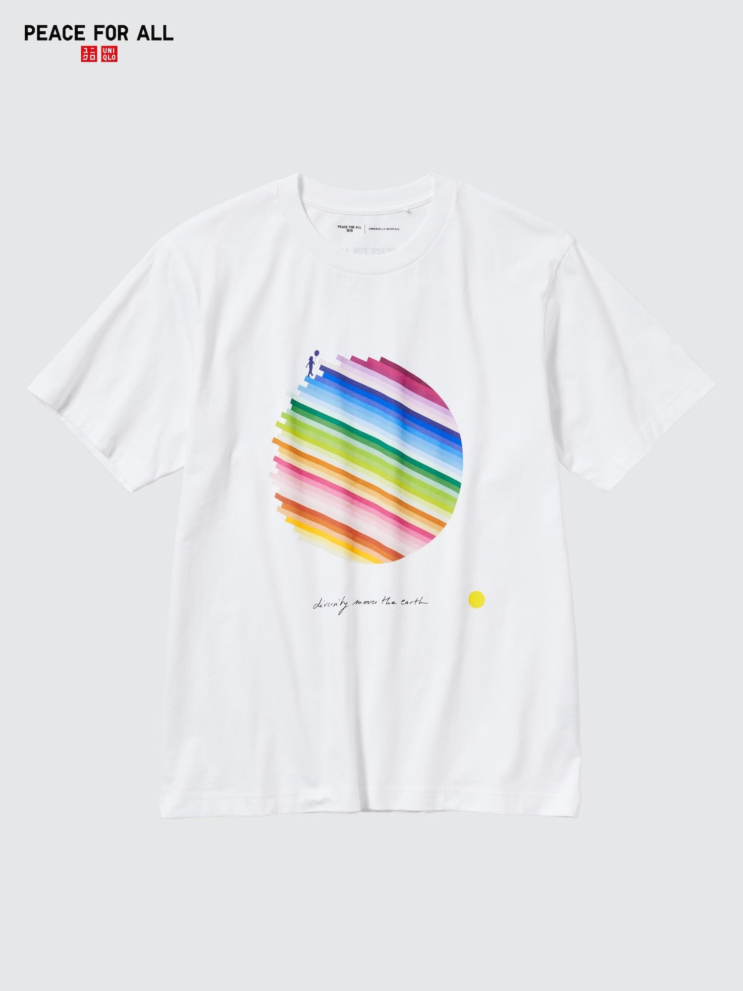 PEACE FOR ALL E. Moureaux Short Sleeve T-Shirt - WHITE