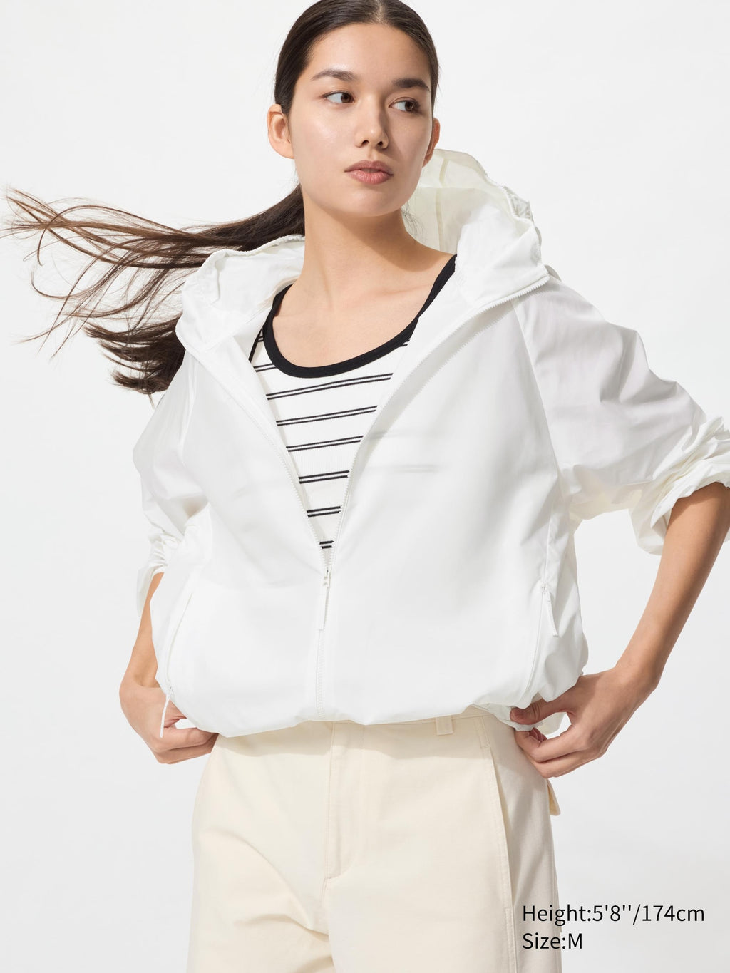 Pocketable UV Protection Parka - BLACK