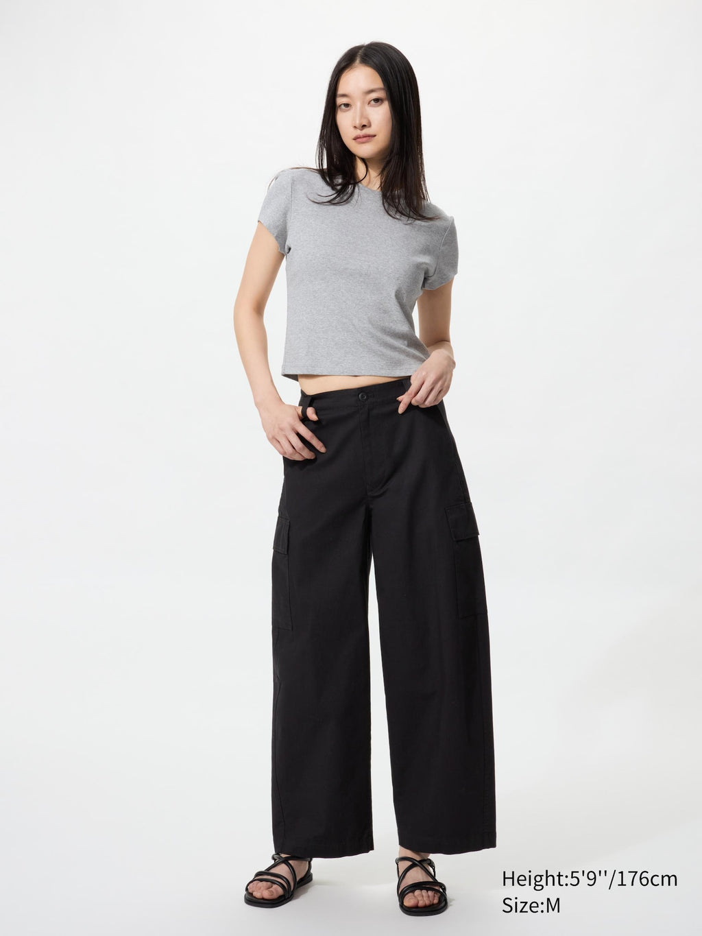 Barrel Cargo Pants (Longer Length) - BLACK