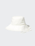 UV Protection Cotton Linen Wide Brim Hat - BLACK