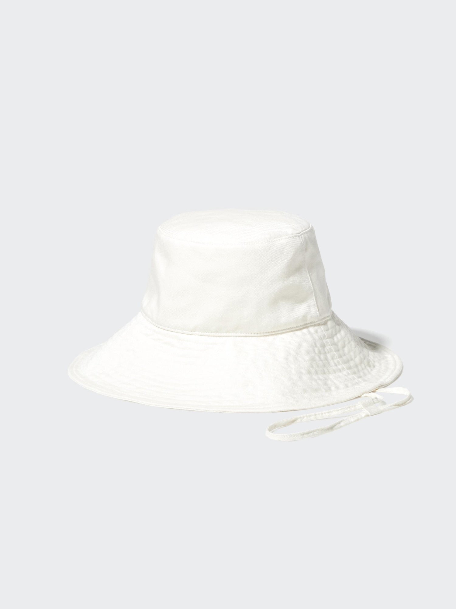 UV Protection Cotton Linen Wide Brim Hat - BLACK