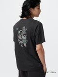 Ukiyo-e Animals UT (Short Sleeve Graphic T-Shirt) - DARK GRAY