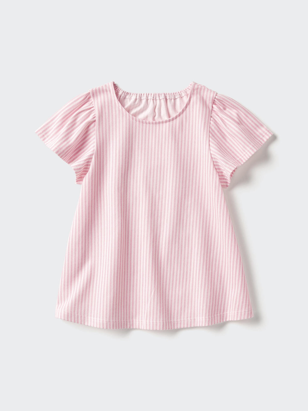 AIRism Cotton Crew Neck T-Shirt Flared Patterned - PINK