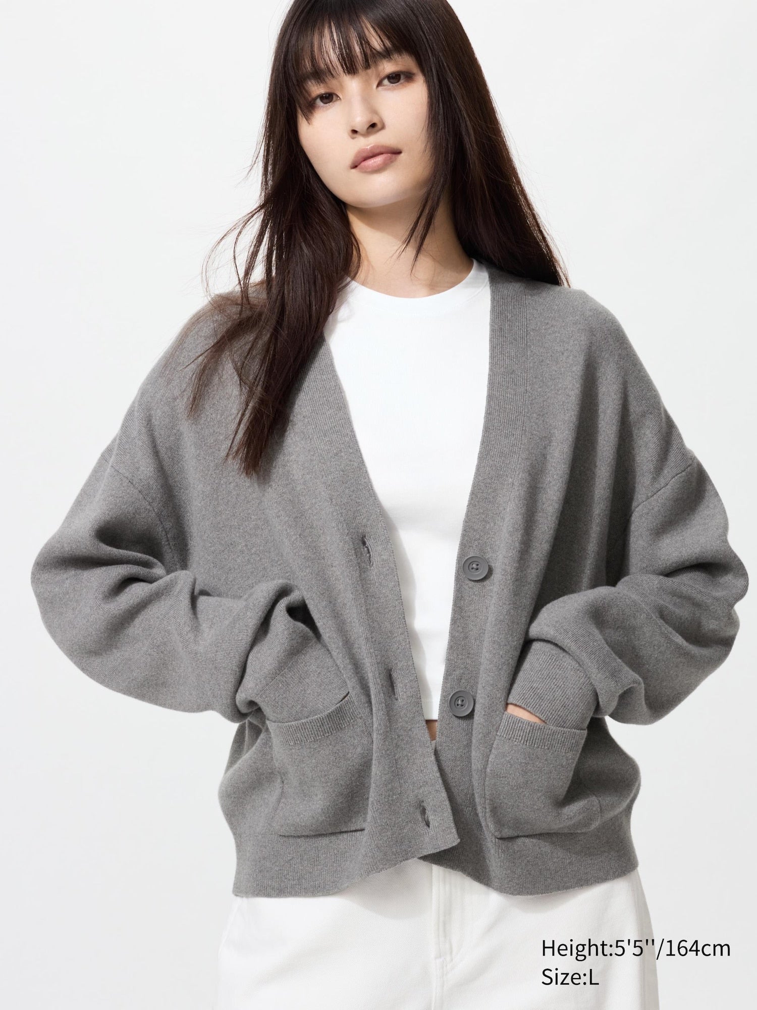 Smooth Cotton V Neck Short Cardigan - GREEN