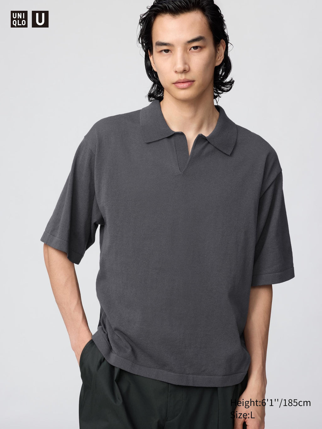 Skipper Polo Sweater - DARK GRAY