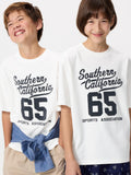 KIDS AIRism Cotton Graphic Crew Neck T-Shirt - OFF WHITE
