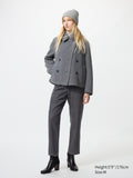 Cotton Relaxed Ankle Pants Denim (Longer Length) - BLUE