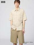Boxy Shirt Short Sleeve - BEIGE