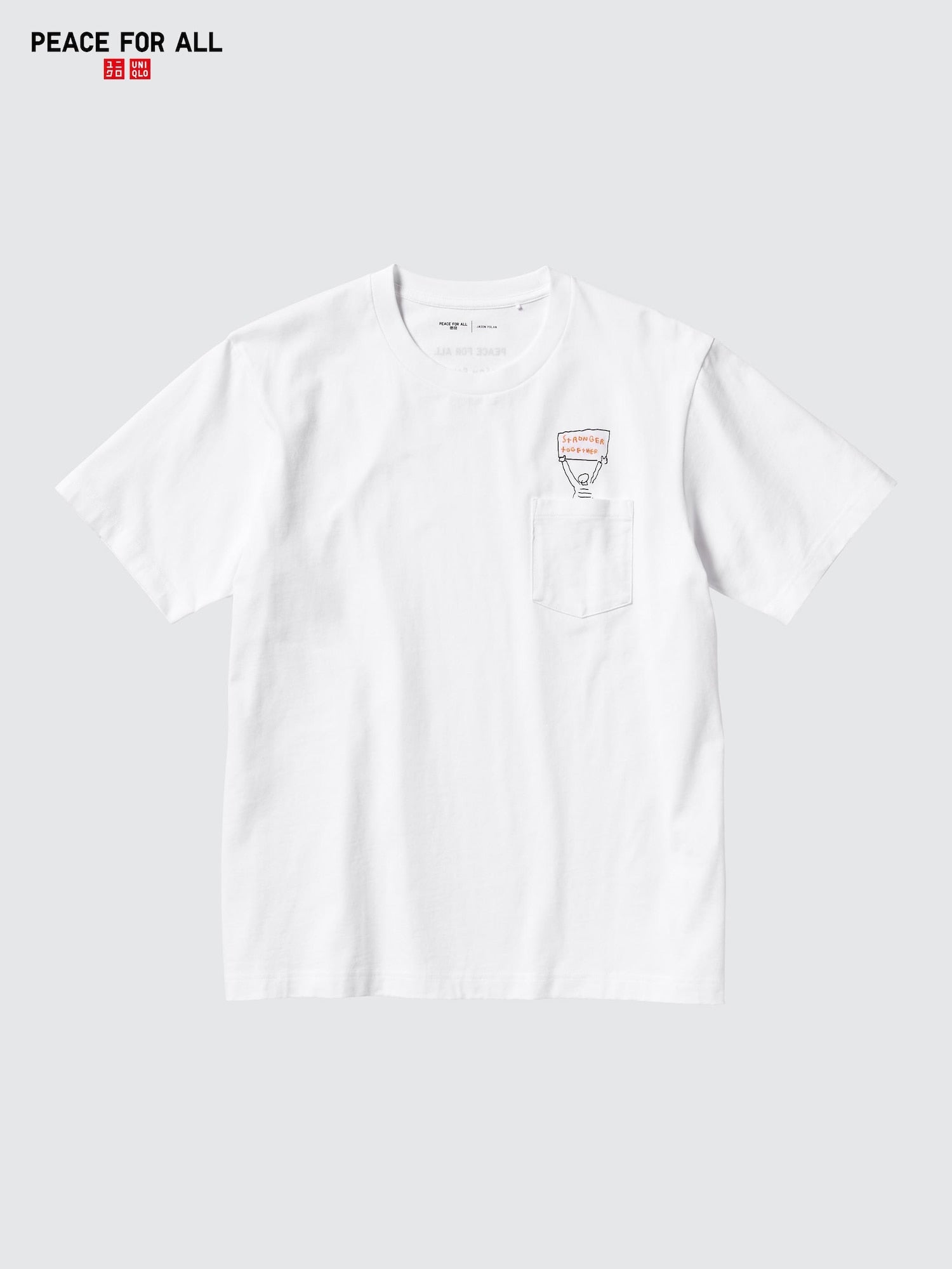 PEACE FOR ALL Jason Polan Short Sleeve T-Shirt - WHITE