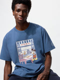 Mickey Mouse in Singapore UT (Short Sleeve Graphic T-Shirt) - BLUE