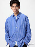 Broadcloth Shirt Long Sleeve Striped - BLUE