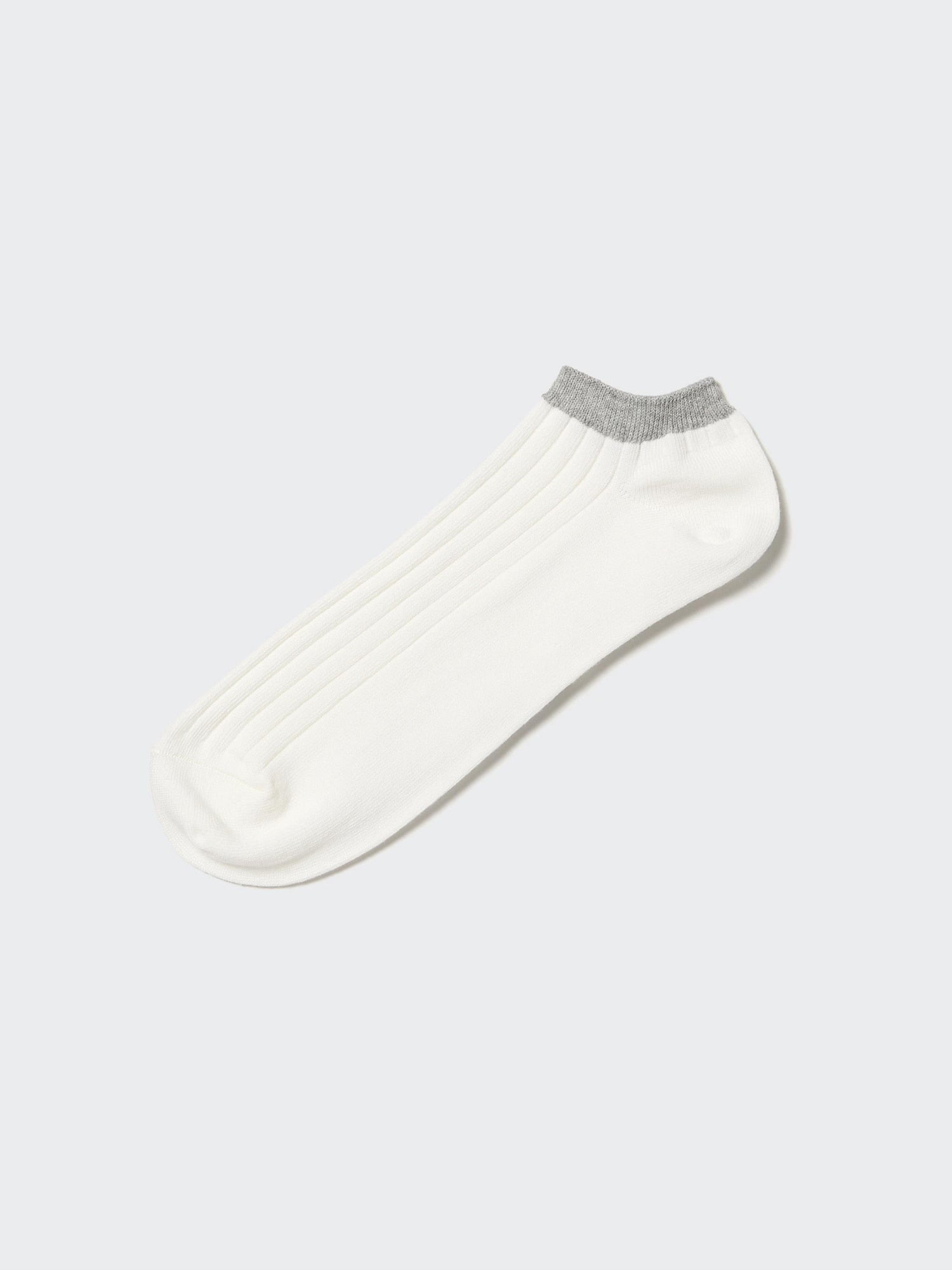 Ribbed Short Socks - GRAY
