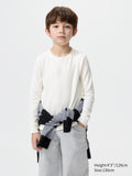 KIDS HEATTECH Extra Warm Cotton Crew Neck T-Shirt - OFF WHITE