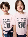 KIDS AIRism Cotton Graphic Crew Neck T-Shirt - PINK