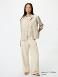 Linen Blend Easy Pants - OFF WHITE