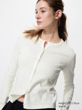 Pointelle Cardigan - WHITE