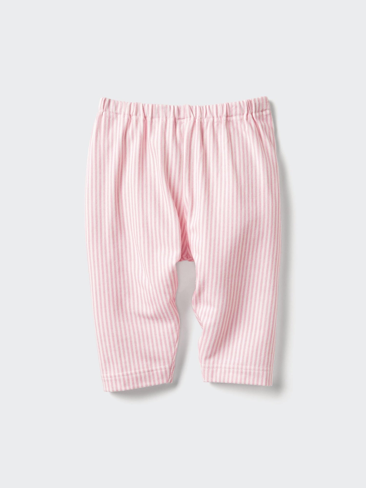 AIRism Cropped Leggings Relaxed Fit Striped - PINK
