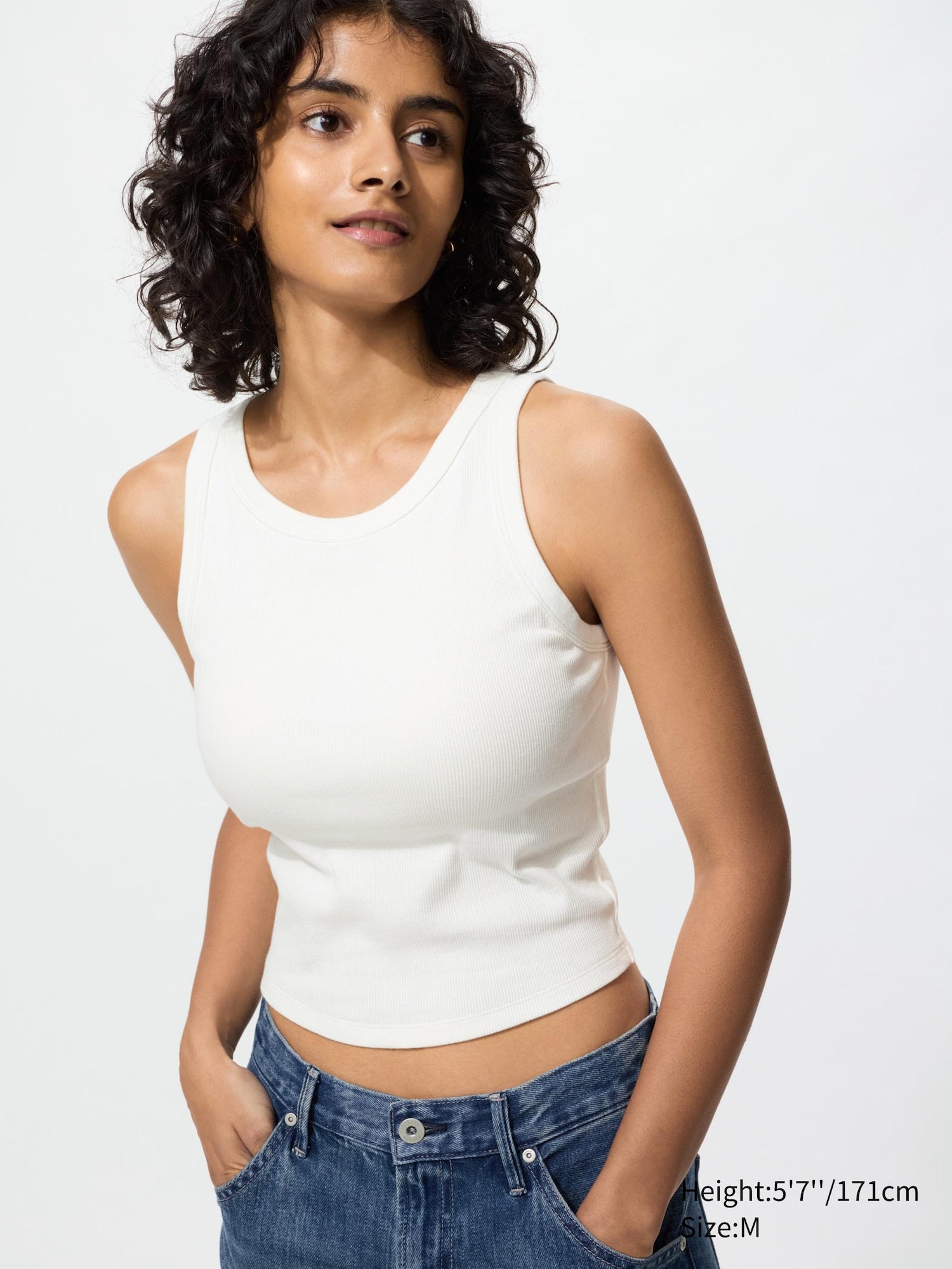 Ribbed Cropped Bra Top - WHITE