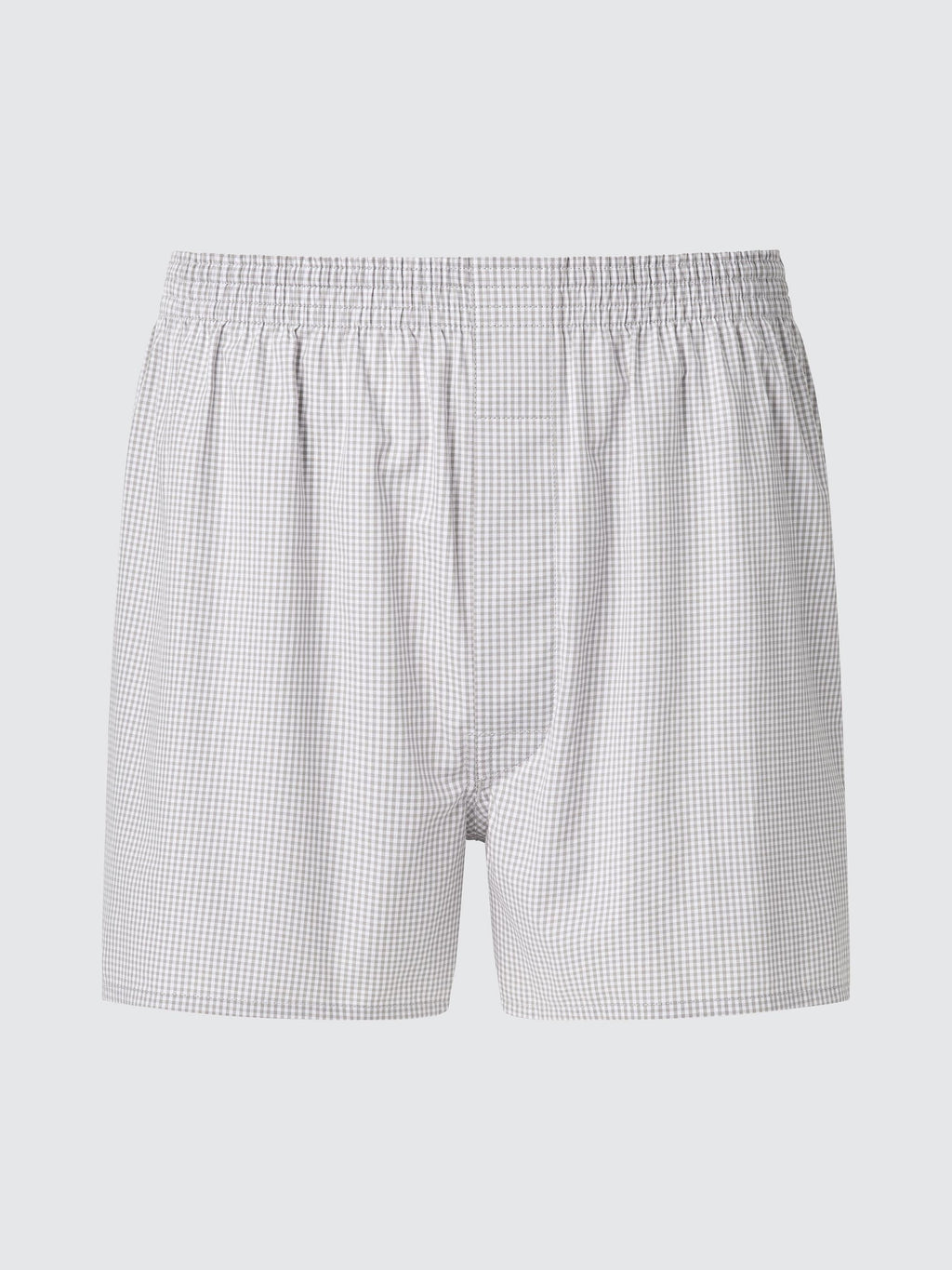 Woven Trunks Gingham Checked - LIGHT GRAY