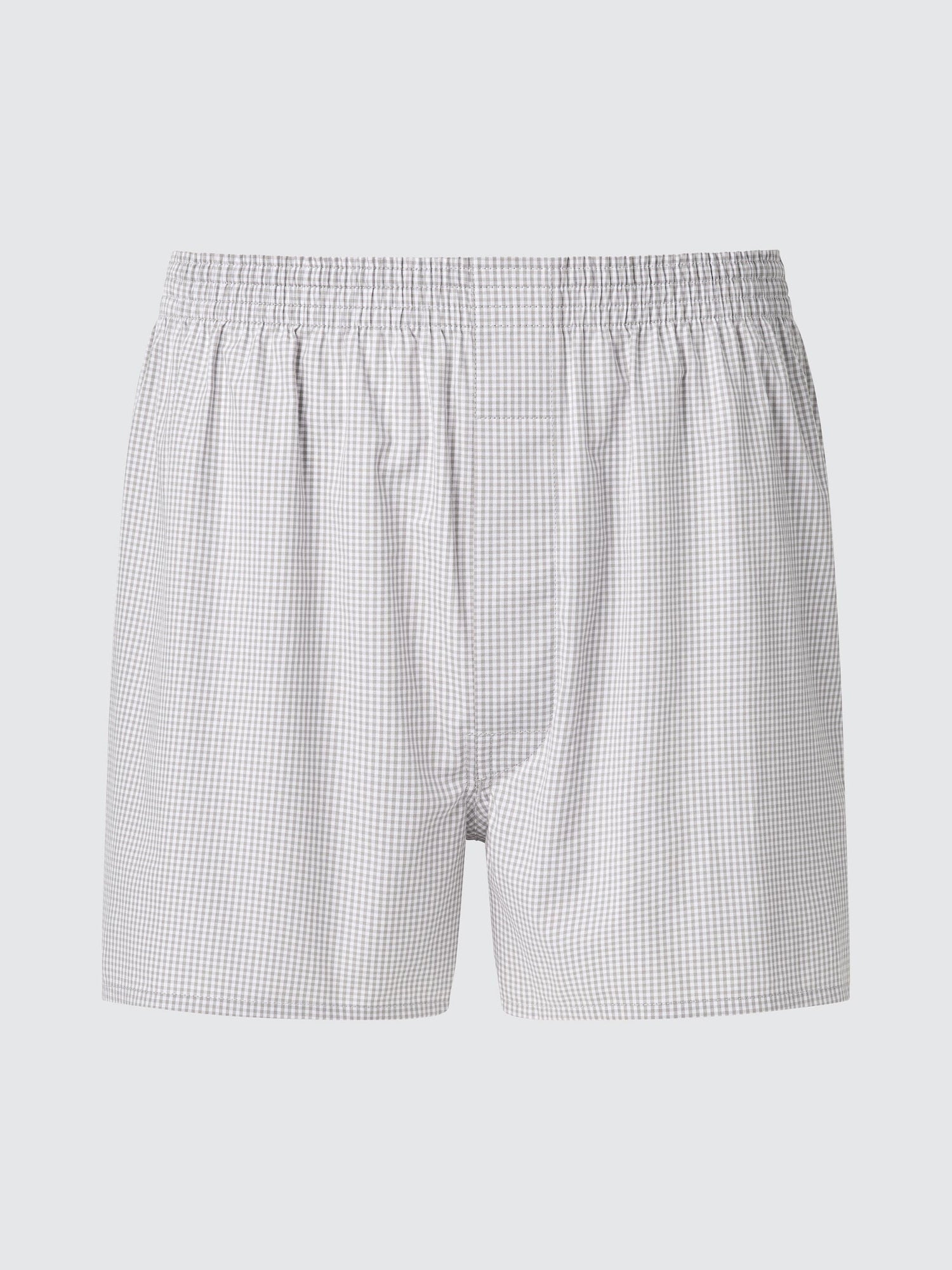 Woven Trunks Gingham Checked - LIGHT GRAY