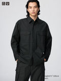 Work Oversized Shirt Long Sleeve - BLACK