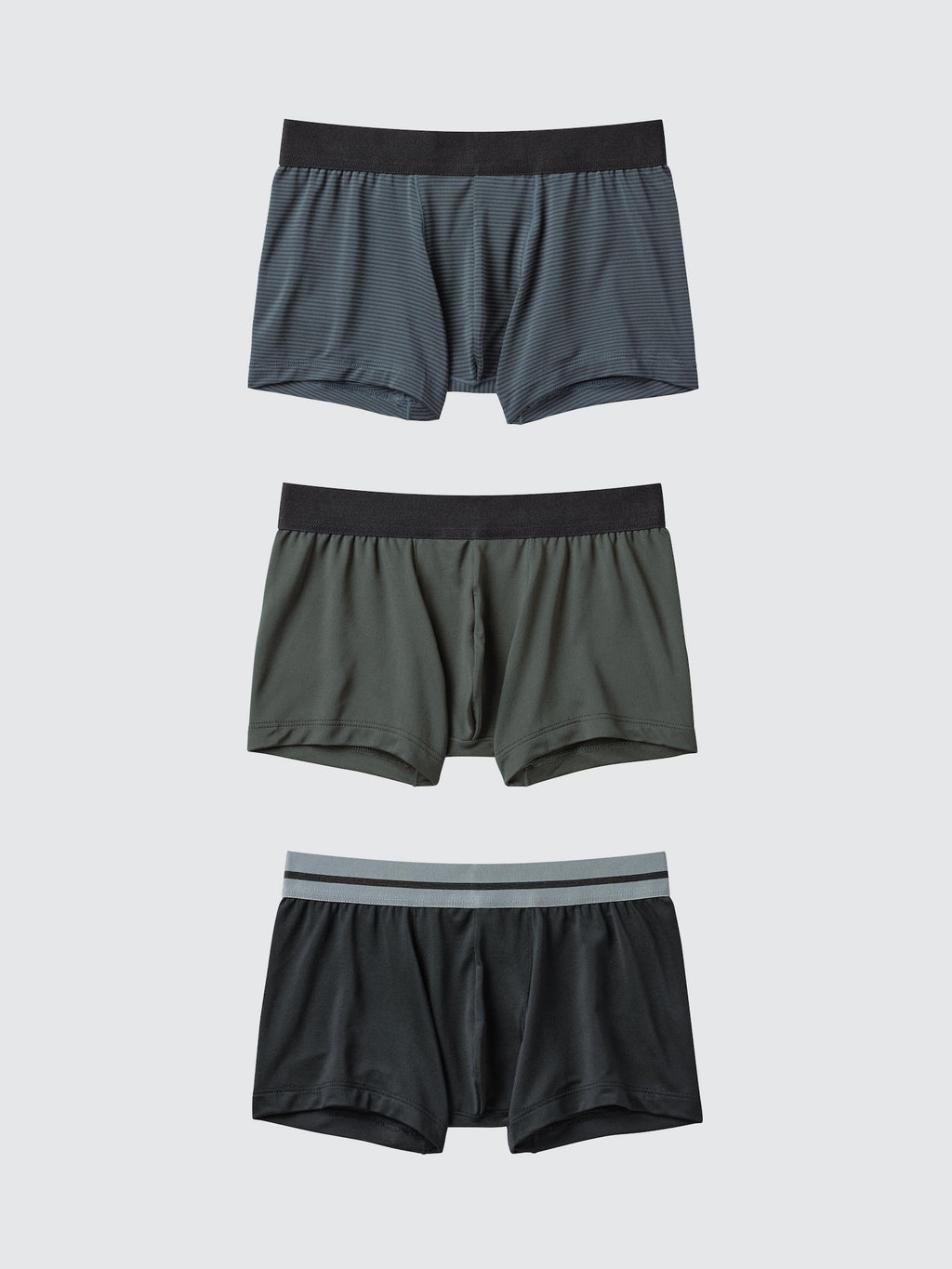 BOYS AIRism Boxer Briefs 3 Pairs - DARK GRAY
