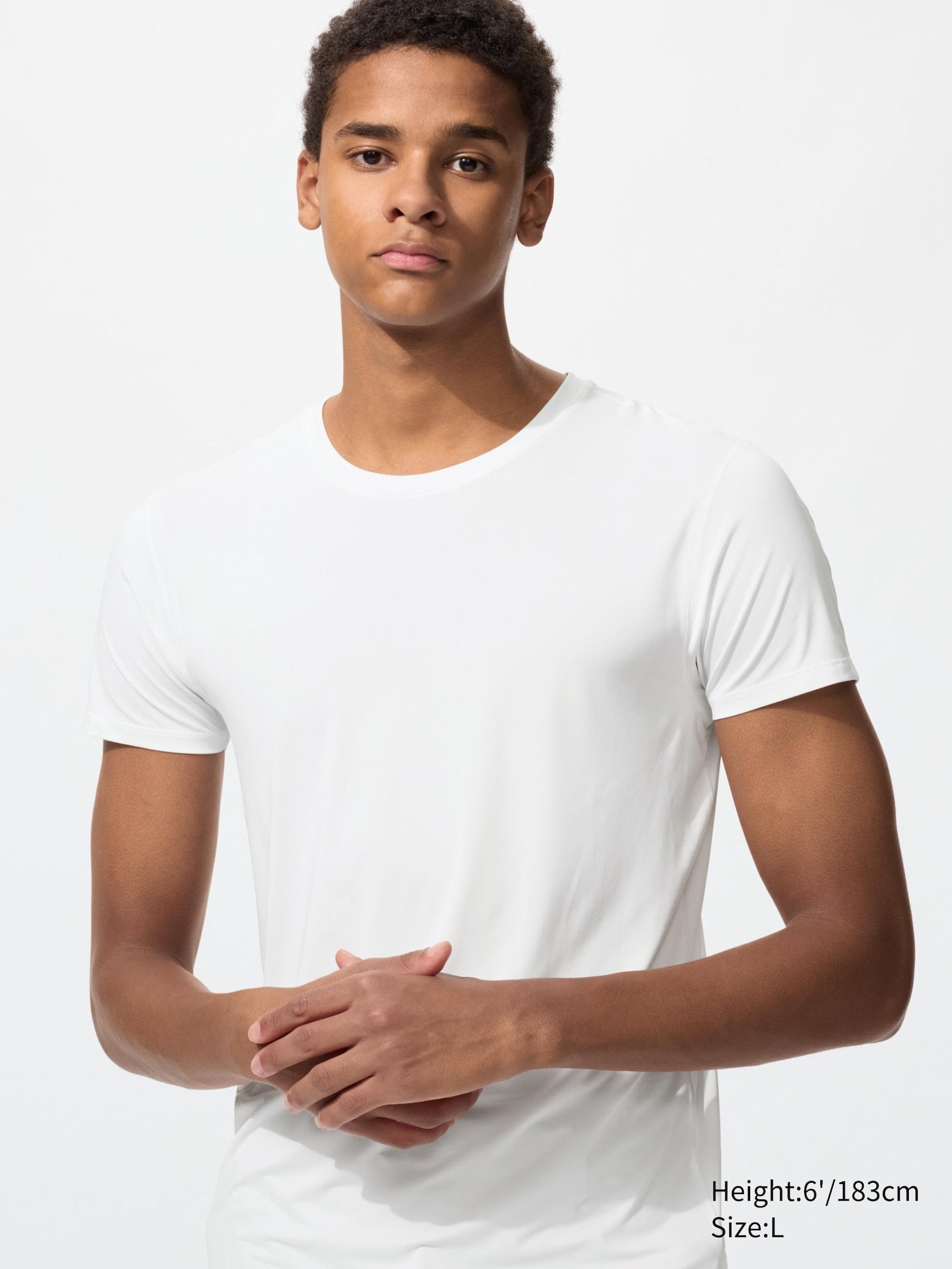 AIRism Crew Neck T-Shirt Short Sleeve - WHITE
