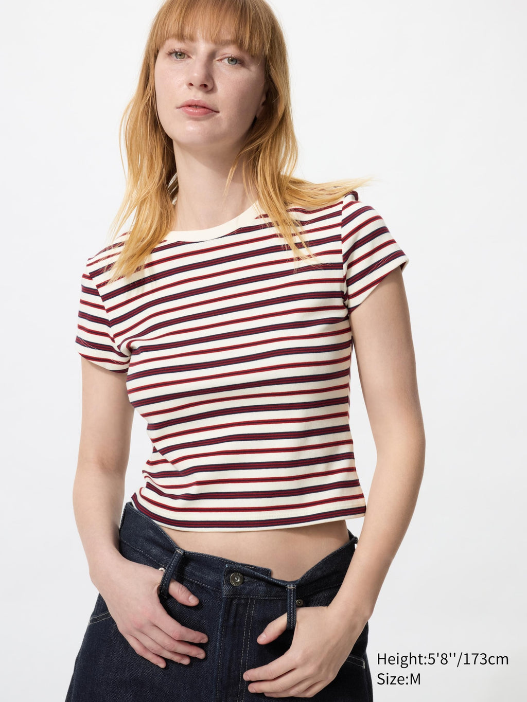 Mini Short Sleeve T-Shirt Striped - RED