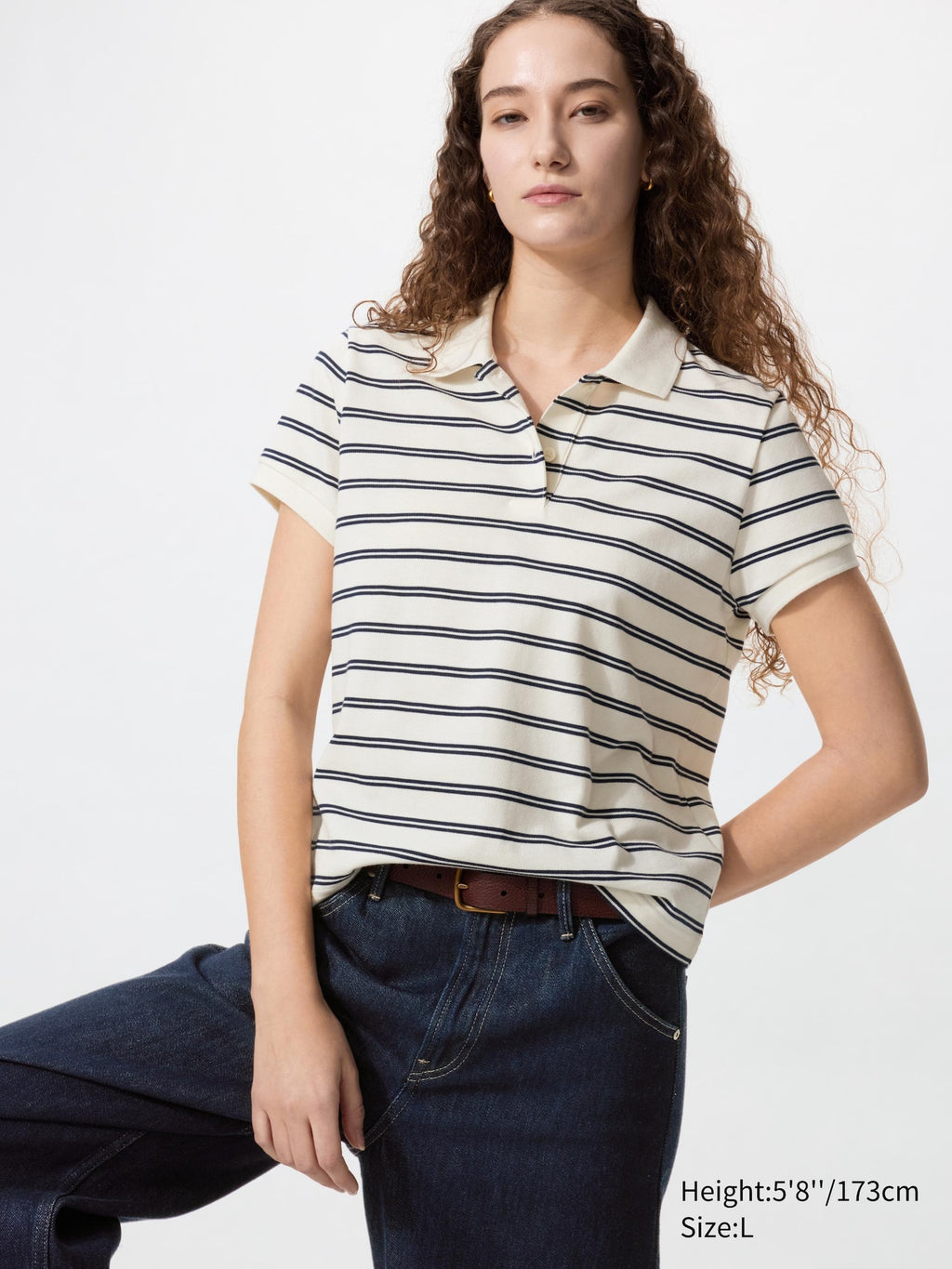 Pique Mini Polo Shirt - OFF WHITE