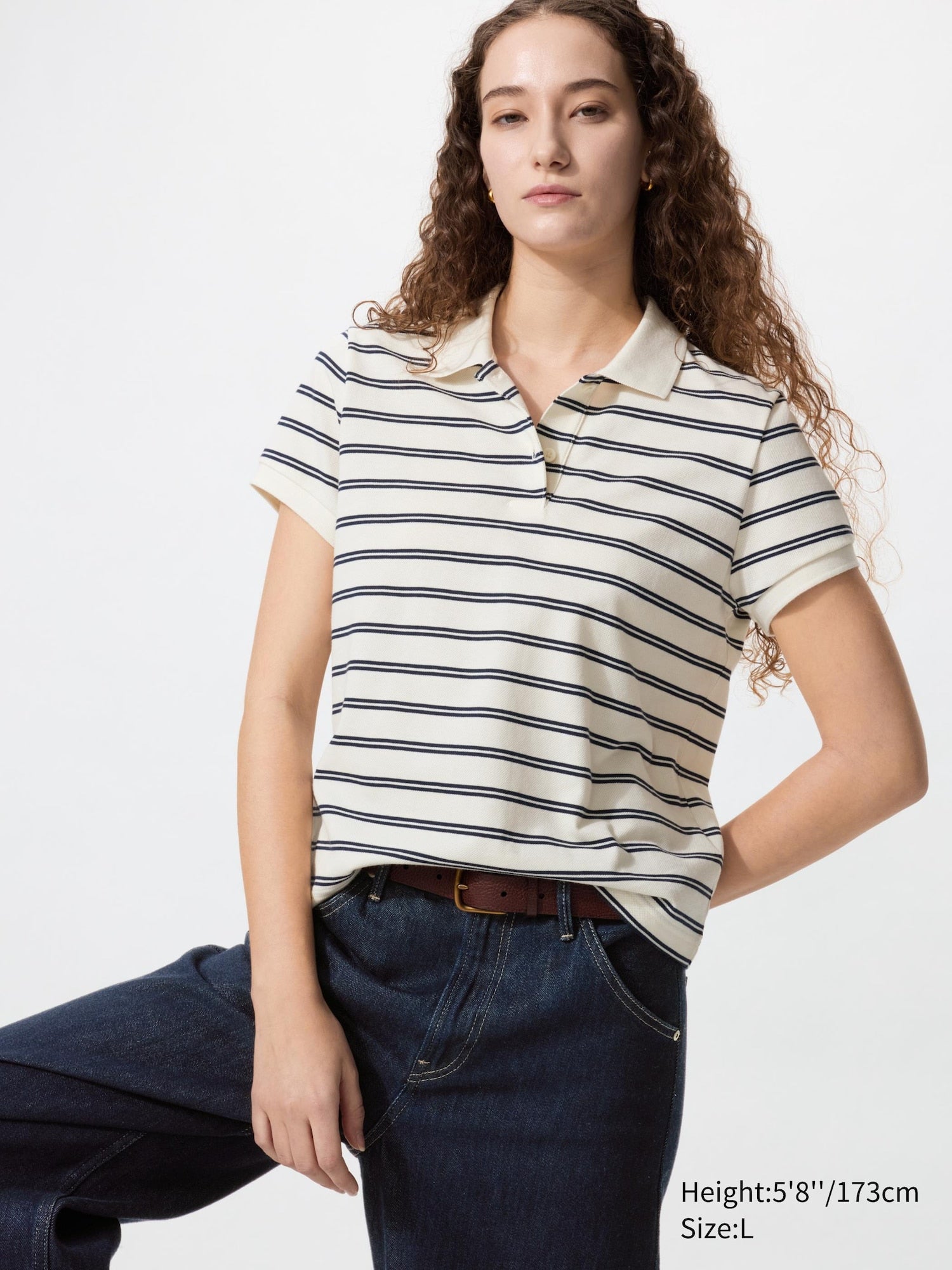 Pique Mini Polo Shirt - OFF WHITE