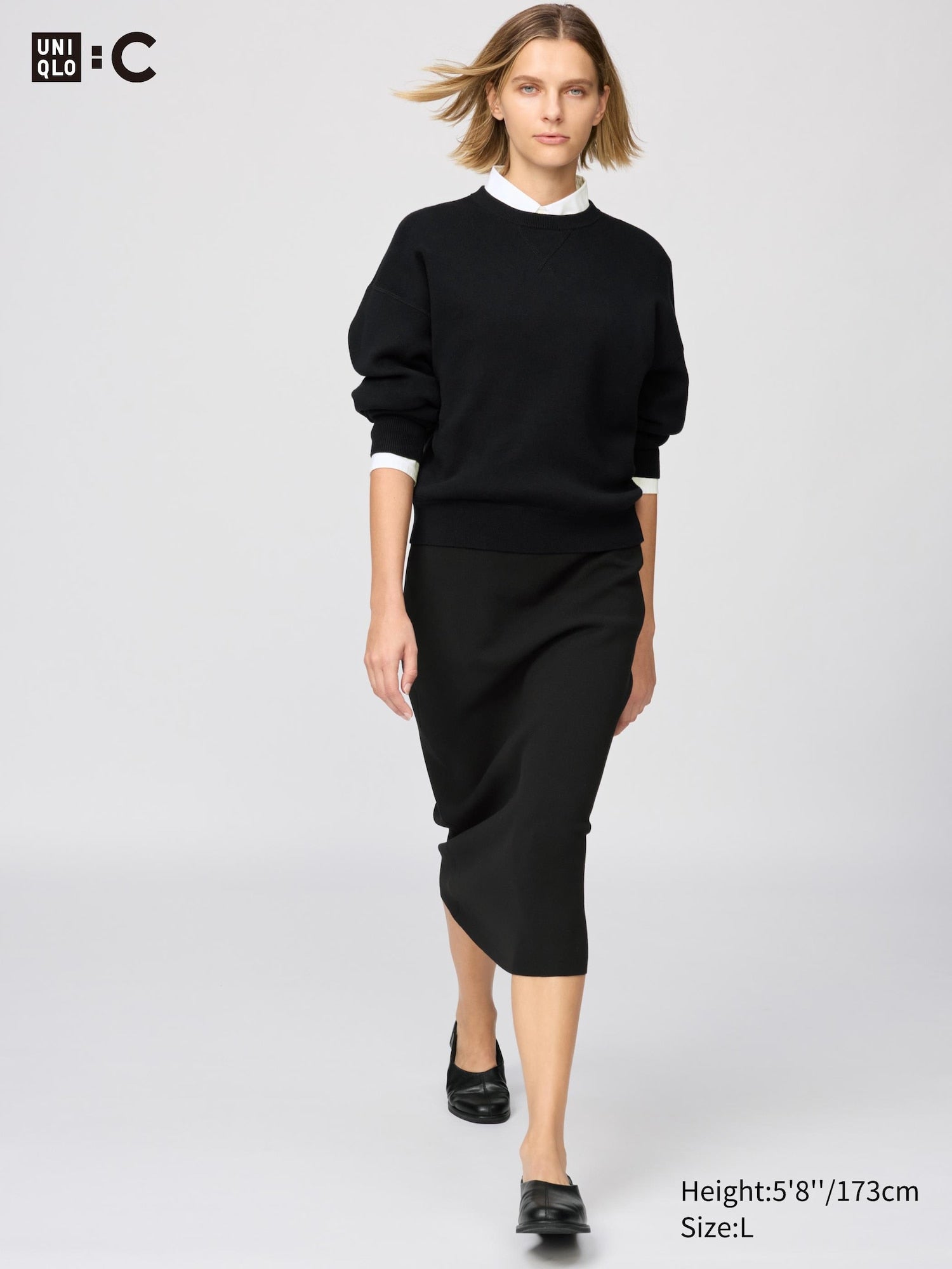 Washable Milano Ribbed Skirt - DARK BROWN