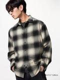 Flannel Checked Shirt Long Sleeve - OFF WHITE