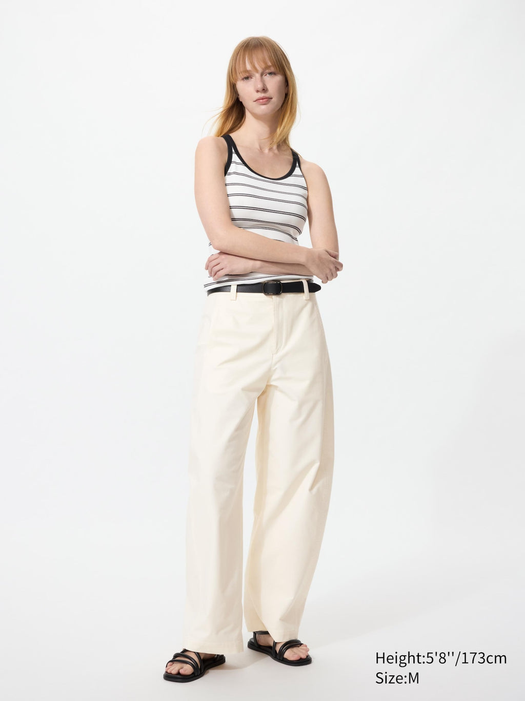 Jersey Barrel Leg Pants (Regular Length) - OFF WHITE
