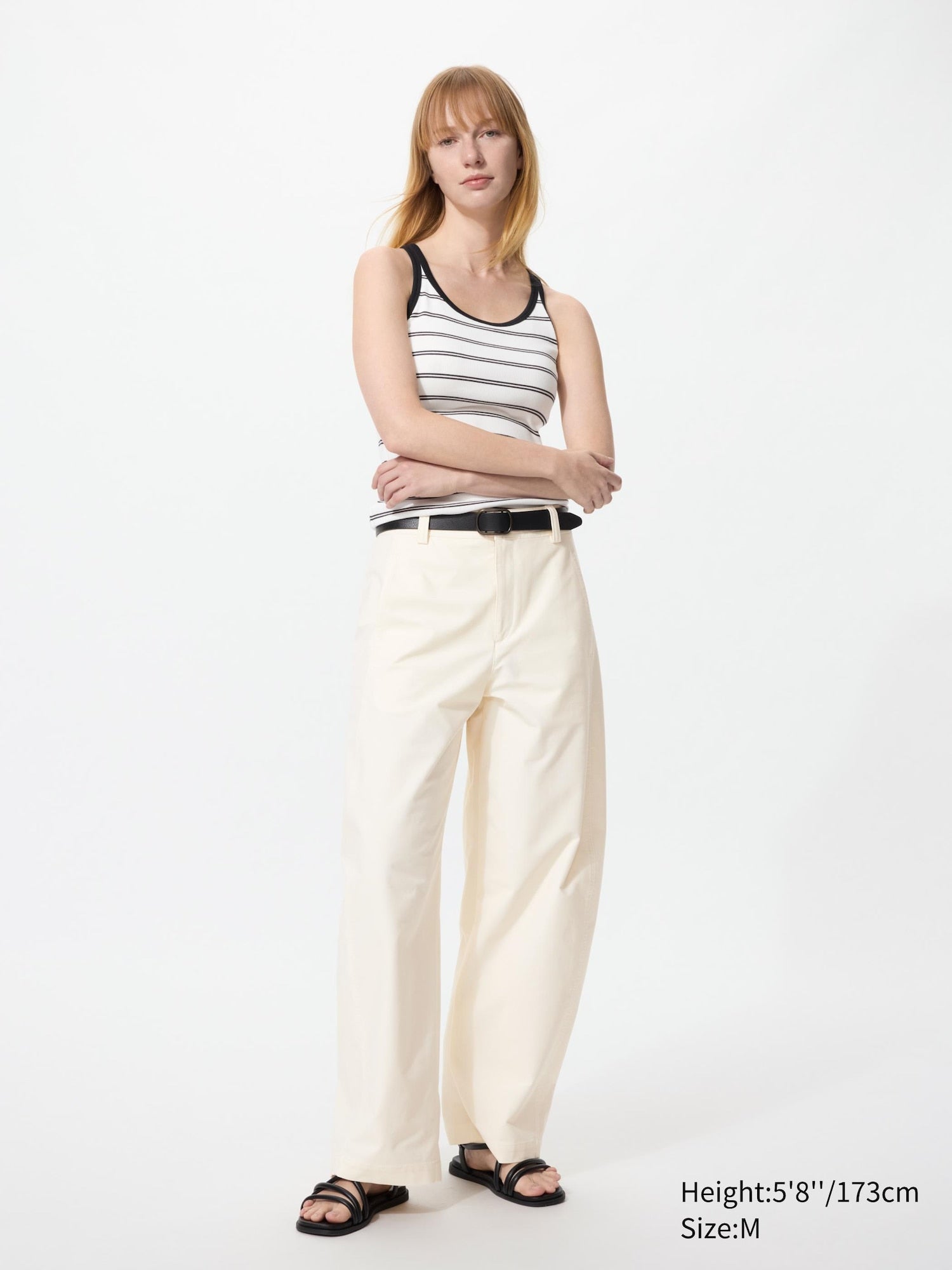 Jersey Barrel Leg Pants (Regular Length) - OFF WHITE