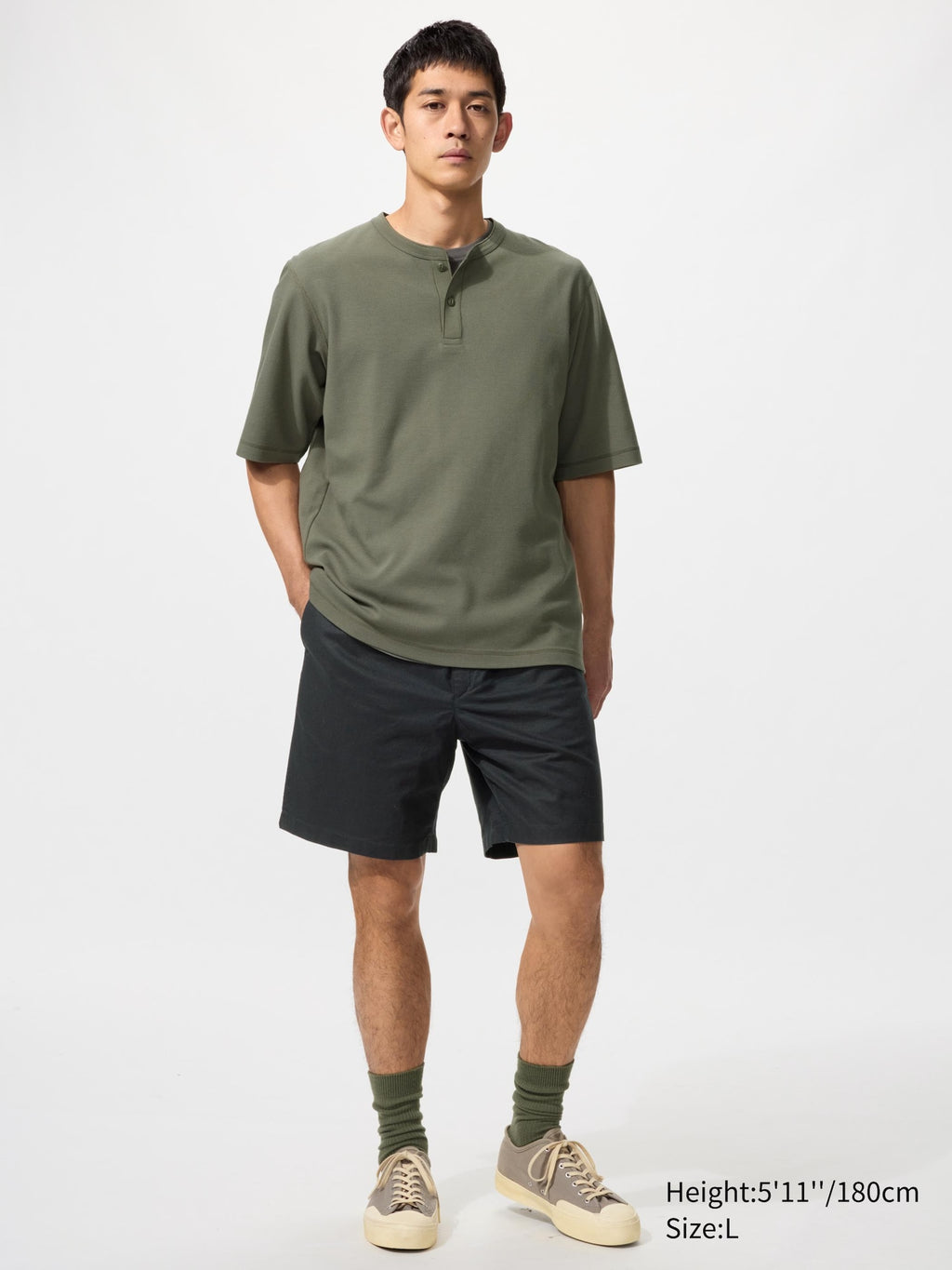 Linen Blend Easy Shorts - BLACK